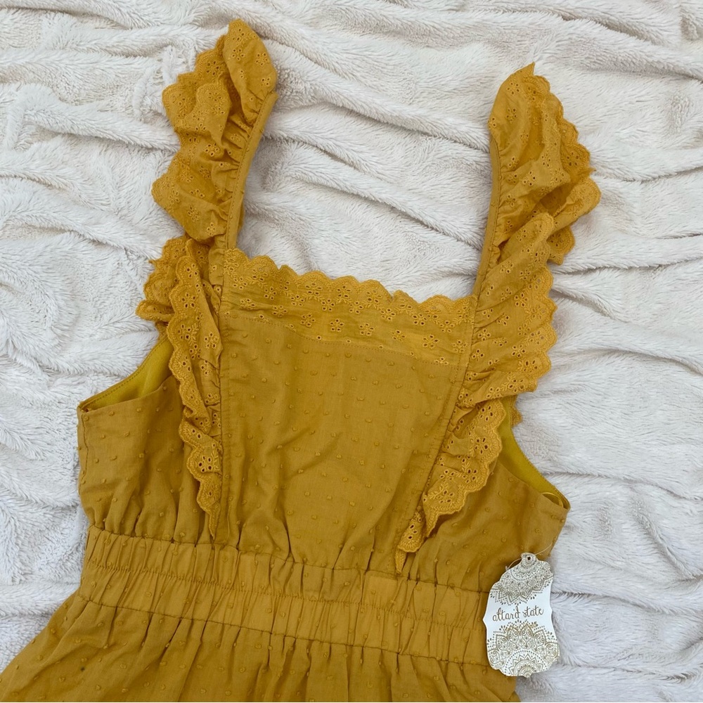 Mustard Ruffle Dress - Picture 3 of 7
